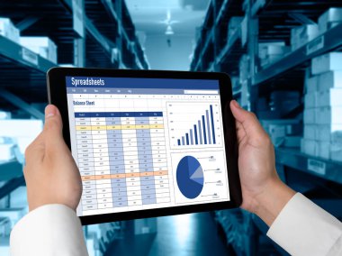 Spreadsheet document information financial startup concept. data and graphs in spreadsheet documents for online analysis project dashboard accounting digital snugly