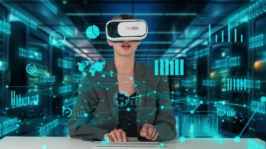 VR yenilik arayüzü dijital ağ teknolojisi görsel hologram sunucusu tarafından akıllı web sitesi geliştirme kodlayıcı veri seçimini analiz etmek için bilgisayar kodu yazan IT geliştiricisi. Kısıtlanma.