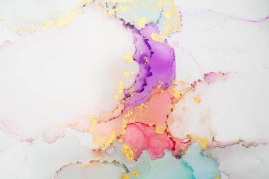 Mermer mürekkep soyut sanatının orijinal resmi. Örnek bir orjinal tablodan yüksek çözünürlüklü fotoğraf. Karargah kağıt dokusuna pürüzsüz mermer desen oluşturmak için soyut resim yapıldı.