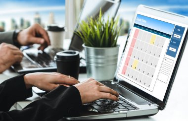 Kişisel düzenleyici ve çevrimiçi iş için mod zamanlama planlaması için bilgisayar yazılım uygulaması takvimiName