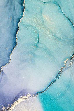 Mermer mürekkep soyut sanatının orijinal resmi. Örnek bir orjinal tablodan yüksek çözünürlüklü fotoğraf. Karargah kağıt dokusuna pürüzsüz mermer desen oluşturmak için soyut resim yapıldı.