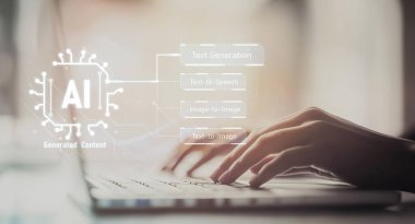 Yapay zeka mühendisliği, büyük veri ve yapay zeka makinesi kavramında yapay zeka beyin işlemcisiyle iş desteği için üretken yapay zeka kullanmayı öğrenen insan etkileşimi. EIDE