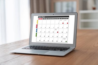 Kişisel düzenleyici ve çevrimiçi iş için mod zamanlama planlaması için bilgisayar yazılım uygulaması takvimiName