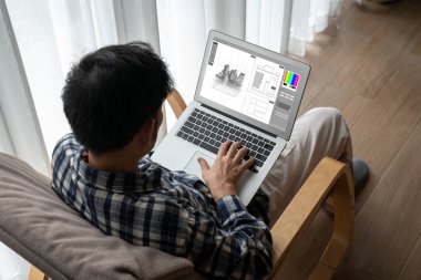 Mimari iş ve profesyonel tasarımcı için mimari tasarım modem yazılım uygulaması