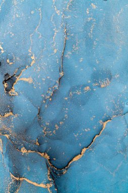 Mermer mürekkep soyut sanatının orijinal resmi. Örnek bir orjinal tablodan yüksek çözünürlüklü fotoğraf. Karargah kağıt dokusuna pürüzsüz mermer desen oluşturmak için soyut resim yapıldı.