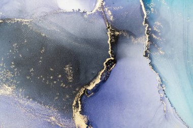 Mermer mürekkep soyut sanatının orijinal resmi. Örnek bir orjinal tablodan yüksek çözünürlüklü fotoğraf. Karargah kağıt dokusuna pürüzsüz mermer desen oluşturmak için soyut resim yapıldı.