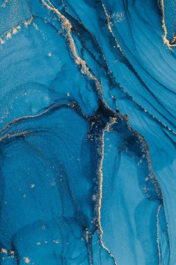 Mermer mürekkep soyut sanatının orijinal resmi. Örnek bir orjinal tablodan yüksek çözünürlüklü fotoğraf. Karargah kağıt dokusuna pürüzsüz mermer desen oluşturmak için soyut resim yapıldı.