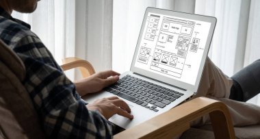 Web sitesi tasarım yazılımı çevrimiçi perakende ticaret ve e-ticaret için model şablonu sağlar