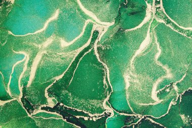 Mermer mürekkep soyut sanatının orijinal resmi. Örnek bir orjinal tablodan yüksek çözünürlüklü fotoğraf. Karargah kağıt dokusuna pürüzsüz mermer desen oluşturmak için soyut resim yapıldı.