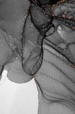 Mermer mürekkep soyut sanatının orijinal resmi. Örnek bir orjinal tablodan yüksek çözünürlüklü fotoğraf. Karargah kağıt dokusuna pürüzsüz mermer desen oluşturmak için soyut resim yapıldı.