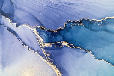 Mermer mürekkep soyut sanatının orijinal resmi. Örnek bir orjinal tablodan yüksek çözünürlüklü fotoğraf. Karargah kağıt dokusuna pürüzsüz mermer desen oluşturmak için soyut resim yapıldı.