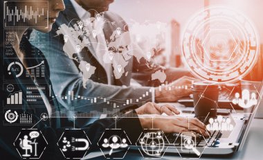 İnsan Kaynakları İşe Alma ve İnsan Ağı Konsepti. Modern grafik arayüzü profesyonel eleman alımını ve personel arayışını gösteriyor. uds