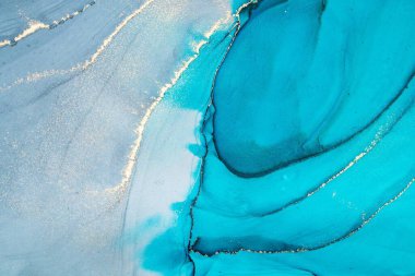 Mermer mürekkep soyut sanatının orijinal resmi. Örnek bir orjinal tablodan yüksek çözünürlüklü fotoğraf. Karargah kağıt dokusuna pürüzsüz mermer desen oluşturmak için soyut resim yapıldı.