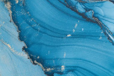 Mermer mürekkep soyut sanatının orijinal resmi. Örnek bir orjinal tablodan yüksek çözünürlüklü fotoğraf. Karargah kağıt dokusuna pürüzsüz mermer desen oluşturmak için soyut resim yapıldı.