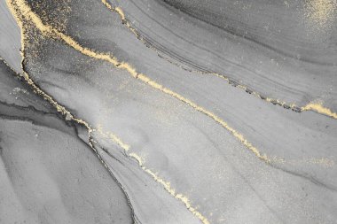 Mermer mürekkep soyut sanatının orijinal resmi. Örnek bir orjinal tablodan yüksek çözünürlüklü fotoğraf. Karargah kağıt dokusuna pürüzsüz mermer desen oluşturmak için soyut resim yapıldı.