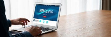 Web sitesi tasarım yazılımı çevrimiçi perakende ticaret ve e-ticaret için model şablonu sağlar
