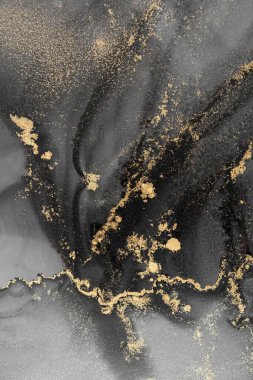 Mermer mürekkep soyut sanatının orijinal resmi. Örnek bir orjinal tablodan yüksek çözünürlüklü fotoğraf. Karargah kağıt dokusuna pürüzsüz mermer desen oluşturmak için soyut resim yapıldı.
