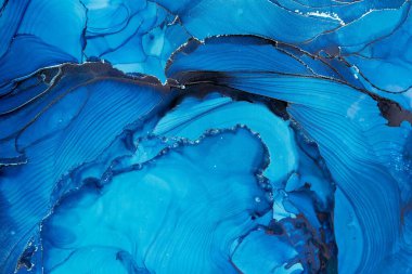 Mermer mürekkep soyut sanatının orijinal resmi. Örnek bir orjinal tablodan yüksek çözünürlüklü fotoğraf. Karargah kağıt dokusuna pürüzsüz mermer desen oluşturmak için soyut resim yapıldı.