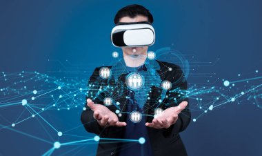 İş adamı ağ kurar, değerli bağlantılar kurar. EIDE profesyonel ağ ve fırsatları genişletmek için etkili insan ağ stratejileri