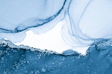 Mermer mürekkep soyut sanatının orijinal resmi. Örnek bir orjinal tablodan yüksek çözünürlüklü fotoğraf. Karargah kağıt dokusuna pürüzsüz mermer desen oluşturmak için soyut resim yapıldı.