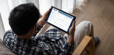 Kişisel düzenleyici ve çevrimiçi iş için mod zamanlama planlaması için bilgisayar yazılım uygulaması takvimiName