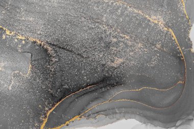 Mermer mürekkep soyut sanatının orijinal resmi. Örnek bir orjinal tablodan yüksek çözünürlüklü fotoğraf. Karargah kağıt dokusuna pürüzsüz mermer desen oluşturmak için soyut resim yapıldı.