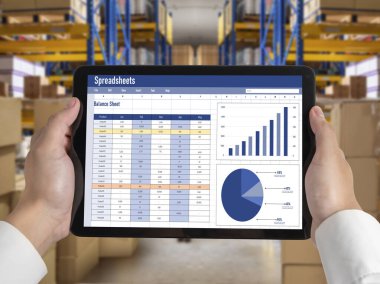 Spreadsheet document information financial startup concept. data and graphs in spreadsheet documents for online analysis project dashboard accounting digital snugly