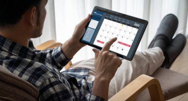 Kişisel düzenleyici ve çevrimiçi iş için mod zamanlama planlaması için bilgisayar yazılım uygulaması takvimiName