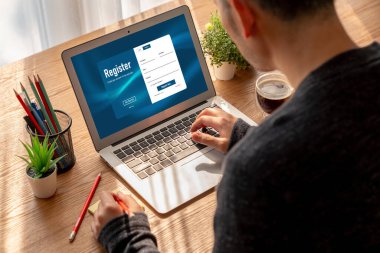 İnternet sitesinde mod form doldurmak için çevrimiçi kayıt formu