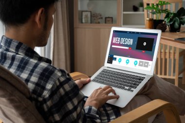 Web sitesi tasarım yazılımı çevrimiçi perakende ticaret ve e-ticaret için model şablonu sağlar