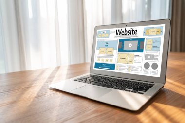 Web sitesi tasarım yazılımı çevrimiçi perakende ticaret ve e-ticaret için rahat bir şablon sağlar