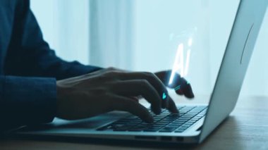 Yapay zeka sanal asistanı Chatbot ile yapay zeka konsepti ile insan etkileşimi, yapay zeka mühendisliği, LLM yapay zeka derin öğrenimi iş desteği için üretken yapay zeka kullanımı. Kullanıcı Kimliği