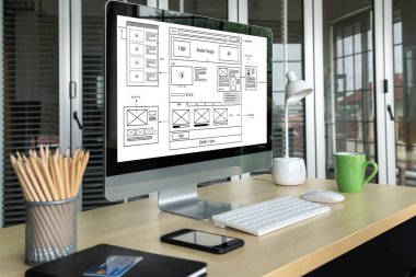 Web sitesi tasarım yazılımı çevrimiçi perakende ticaret ve e-ticaret için model şablonu sağlar