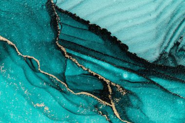 Mermer mürekkep soyut sanatının orijinal resmi. Örnek bir orjinal tablodan yüksek çözünürlüklü fotoğraf. Karargah kağıt dokusuna pürüzsüz mermer desen oluşturmak için soyut resim yapıldı.