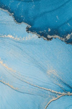 Mermer mürekkep soyut sanatının orijinal resmi. Örnek bir orjinal tablodan yüksek çözünürlüklü fotoğraf. Karargah kağıt dokusuna pürüzsüz mermer desen oluşturmak için soyut resim yapıldı.