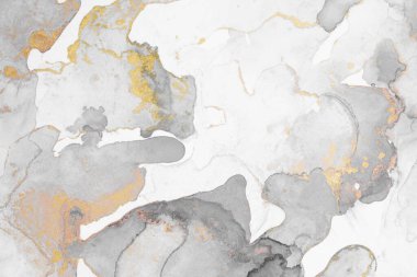 Mermer mürekkep soyut sanatının orijinal resmi. Örnek bir orjinal tablodan yüksek çözünürlüklü fotoğraf. Karargah kağıt dokusuna pürüzsüz mermer desen oluşturmak için soyut resim yapıldı.