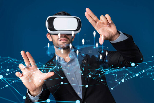 Business person engages in networking, building valuable connections. Effective people networking strategies to broaden professional network and opportunities FaaS