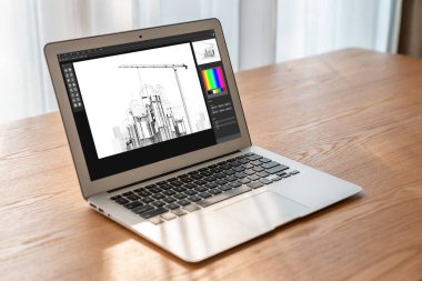 Mimari iş ve profesyonel tasarımcı için mimari tasarım modem yazılım uygulaması