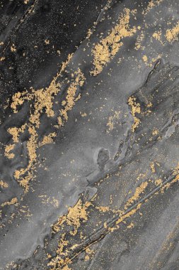 Mermer mürekkep soyut sanatının orijinal resmi. Örnek bir orjinal tablodan yüksek çözünürlüklü fotoğraf. Karargah kağıt dokusuna pürüzsüz mermer desen oluşturmak için soyut resim yapıldı.