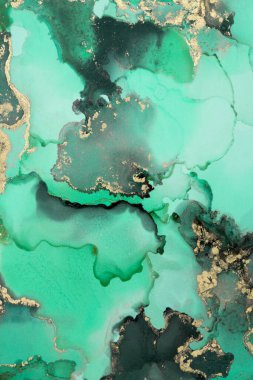 Mermer mürekkep soyut sanatının orijinal resmi. Örnek bir orjinal tablodan yüksek çözünürlüklü fotoğraf. Karargah kağıt dokusuna pürüzsüz mermer desen oluşturmak için soyut resim yapıldı.