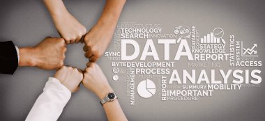 İş ve Finans Konsepti Veri Analizi. Dijital iş stratejisi için gelecekteki kar analitik bilgisayar teknolojisini, çevrimiçi pazarlama araştırma ve bilgi raporunu gösteren arayüz. uds