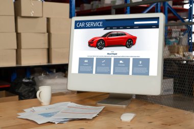 Car service website for online booking repair automobile garage technology snugly