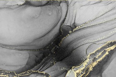 Mermer mürekkep soyut sanatının orijinal resmi. Örnek bir orjinal tablodan yüksek çözünürlüklü fotoğraf. Karargah kağıt dokusuna pürüzsüz mermer desen oluşturmak için soyut resim yapıldı.