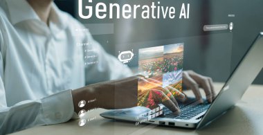 Yapay zeka mühendisliği, büyük veri ve yapay zeka makinesi kavramında yapay zeka beyin işlemcisiyle iş desteği için üretken yapay zeka kullanmayı öğrenen insan etkileşimi. Faas