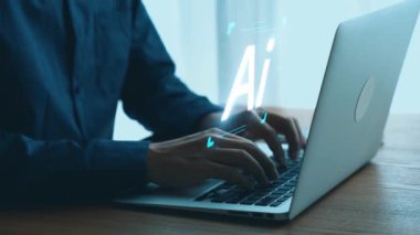 Yapay zeka sanal asistanı Chatbot ile yapay zeka konsepti ile insan etkileşimi, yapay zeka mühendisliği, LLM yapay zeka derin öğrenimi iş desteği için üretken yapay zeka kullanımı. Kullanıcı Kimliği