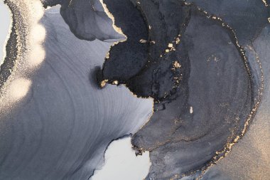 Mermer mürekkep soyut sanatının orijinal resmi. Örnek bir orjinal tablodan yüksek çözünürlüklü fotoğraf. Karargah kağıt dokusuna pürüzsüz mermer desen oluşturmak için soyut resim yapıldı.