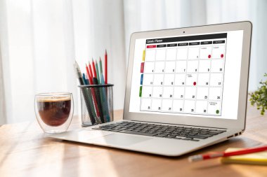 Kişisel düzenleyici ve çevrimiçi iş için mod zamanlama planlaması için bilgisayar yazılım uygulaması takvimiName