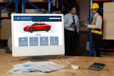 Car service website for online booking repair automobile garage technology snugly