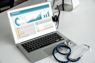 Spreadsheet document information financial startup concept. data and graphs in spreadsheet documents for online analysis project dashboard accounting digital snugly