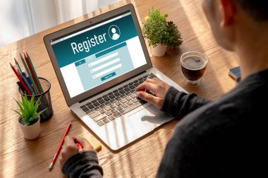 İnternet sitesinde mod form doldurmak için çevrimiçi kayıt formu